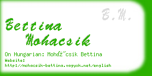 bettina mohacsik business card